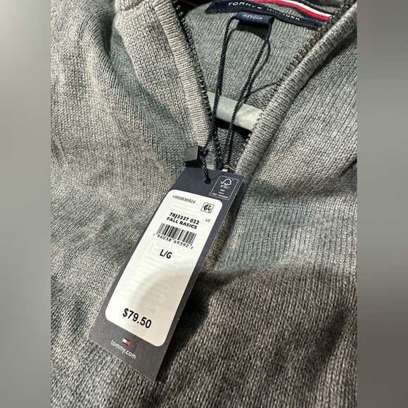NWT Tommy Hilfiger Men's Long Sleeve Quarter Zip Pullover Sweater Size Large - Picture 5 of 6